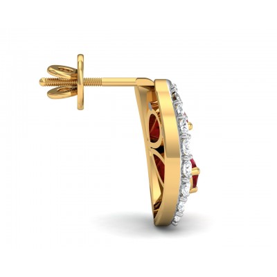 Chiti Ruby Diamond Earrings